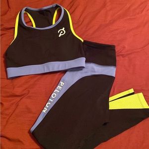 Peloton matching sports bra and leggings